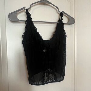 Black lace tank top